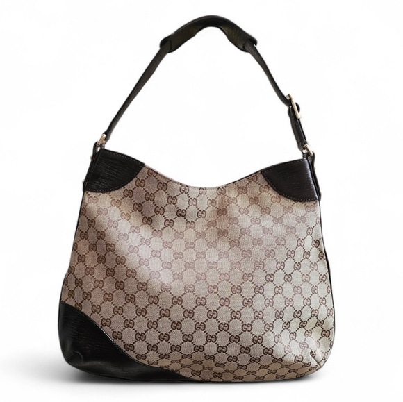 Gucci GG Hasler Horsebit Brown Monogram Hobo Bag - Picture 2 of 9